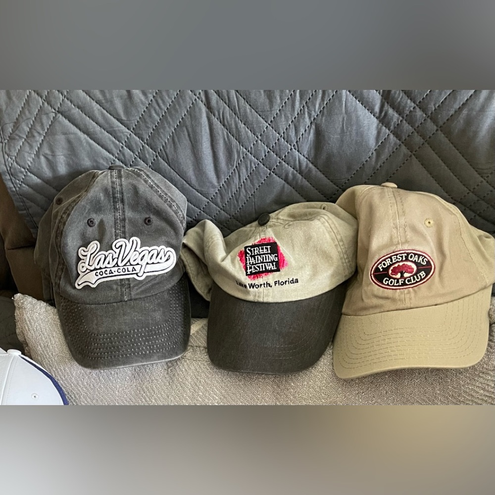 3 New Baseball Caps, never worn, they set on the shelf
